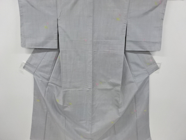 JAPANESE KIMONO / ANTIQUE KIMONO / SILK / TSUMUGI / WOVEN CRANE
